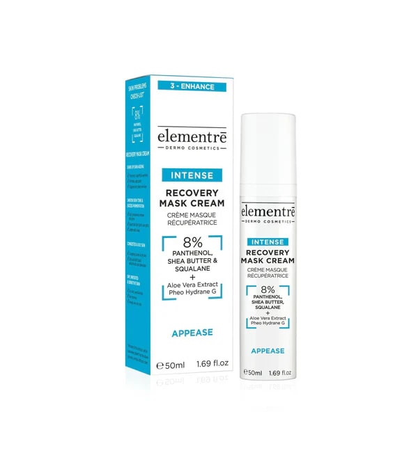 Elementre Dermo Cosmetics 8% Panthenol, Shea Butter & Squalane Recovery Mask Cream 50ml