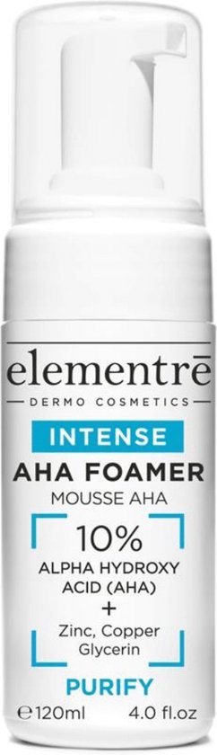 Elementre Dermo Cosmetics 10% Alpha Hydroxy Acid Intense Aha Foamer 120ml