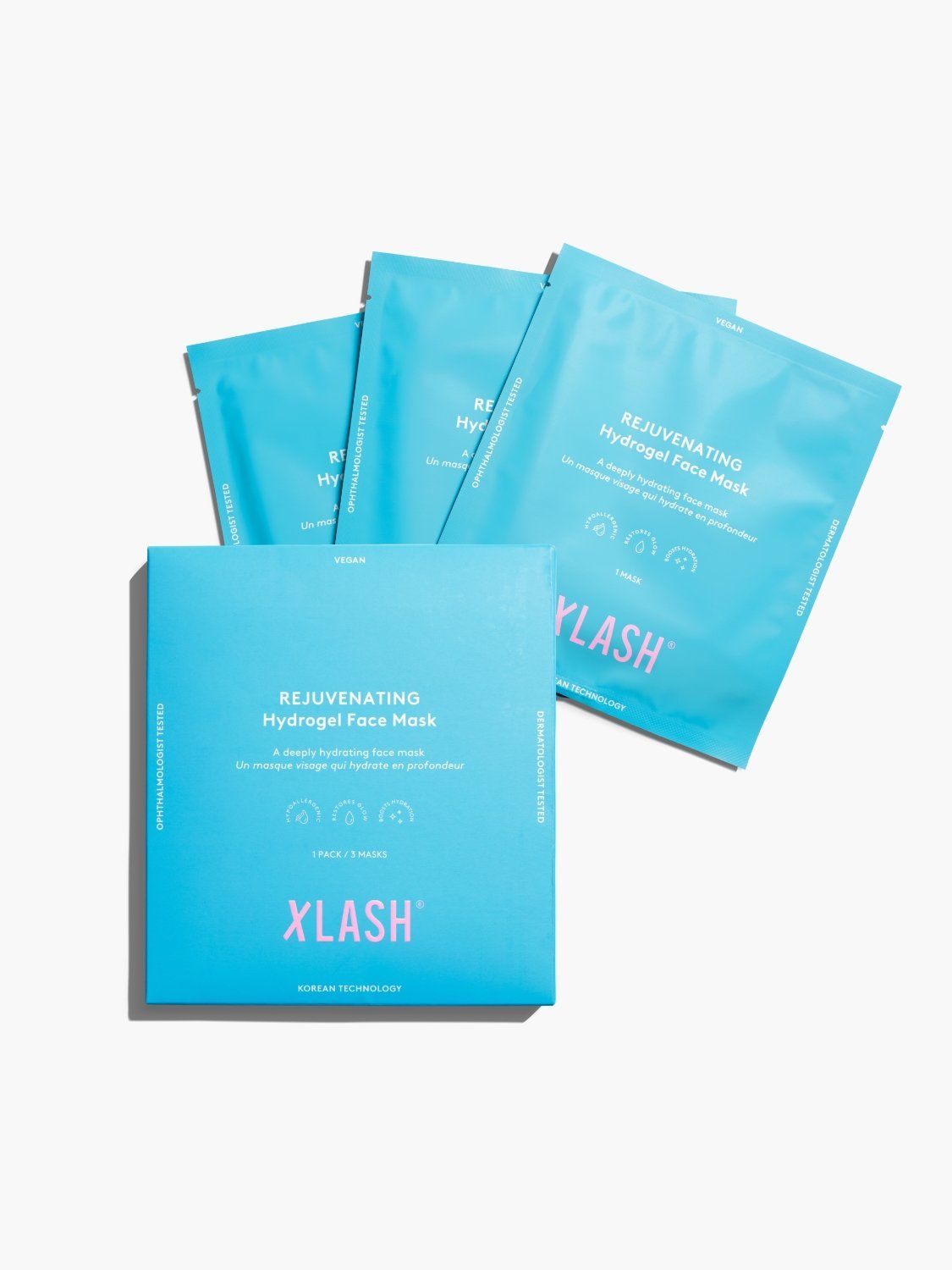 Xlash Cosmetics Rejuvenating Hydrogel Face Mask 3 Masks Set