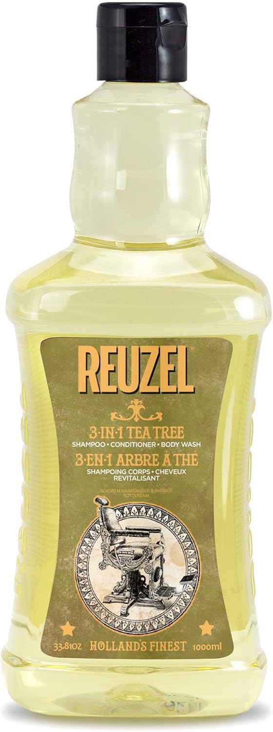 Reuzel 3in1 Tea Tree Shampoo & Conditionier & Bodu Wash 1000ml