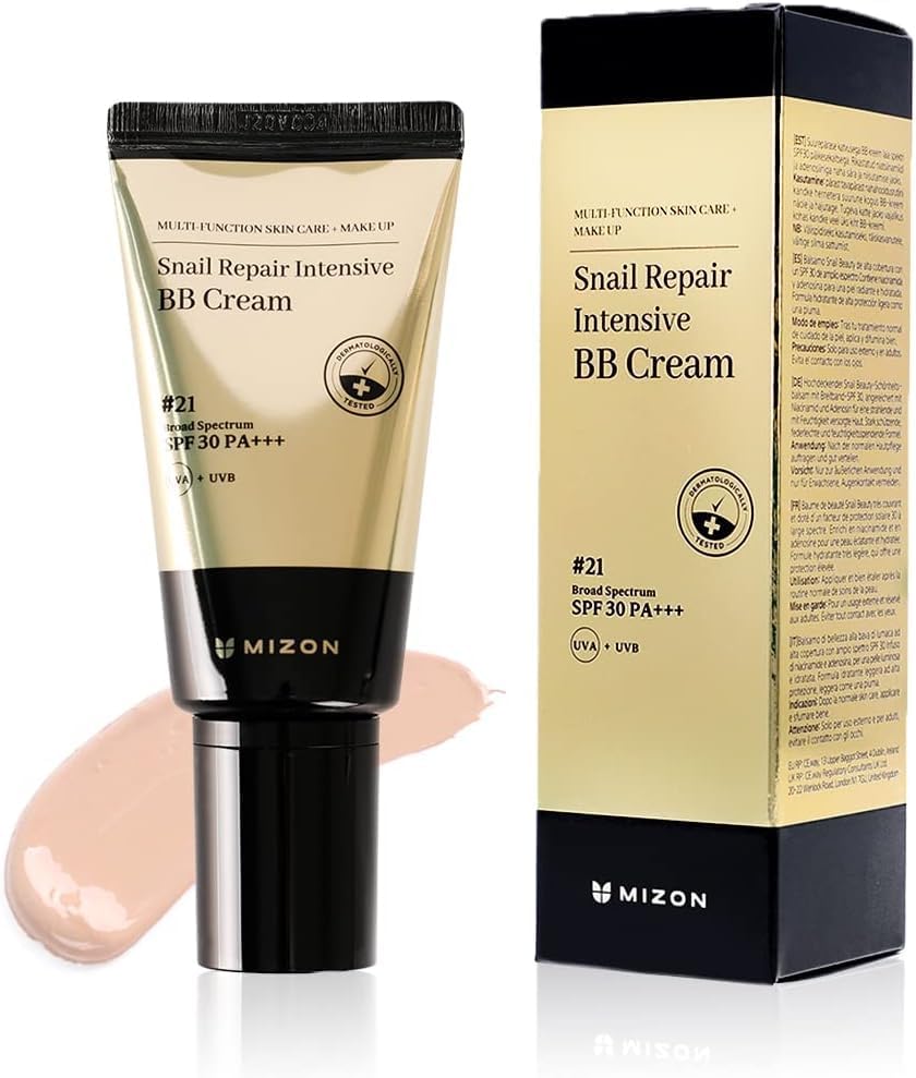 Mizon Multi Function Formula Snail Repair Intensive BB Cream SPF50+ РА+++ #21 Rose Beige 50ml