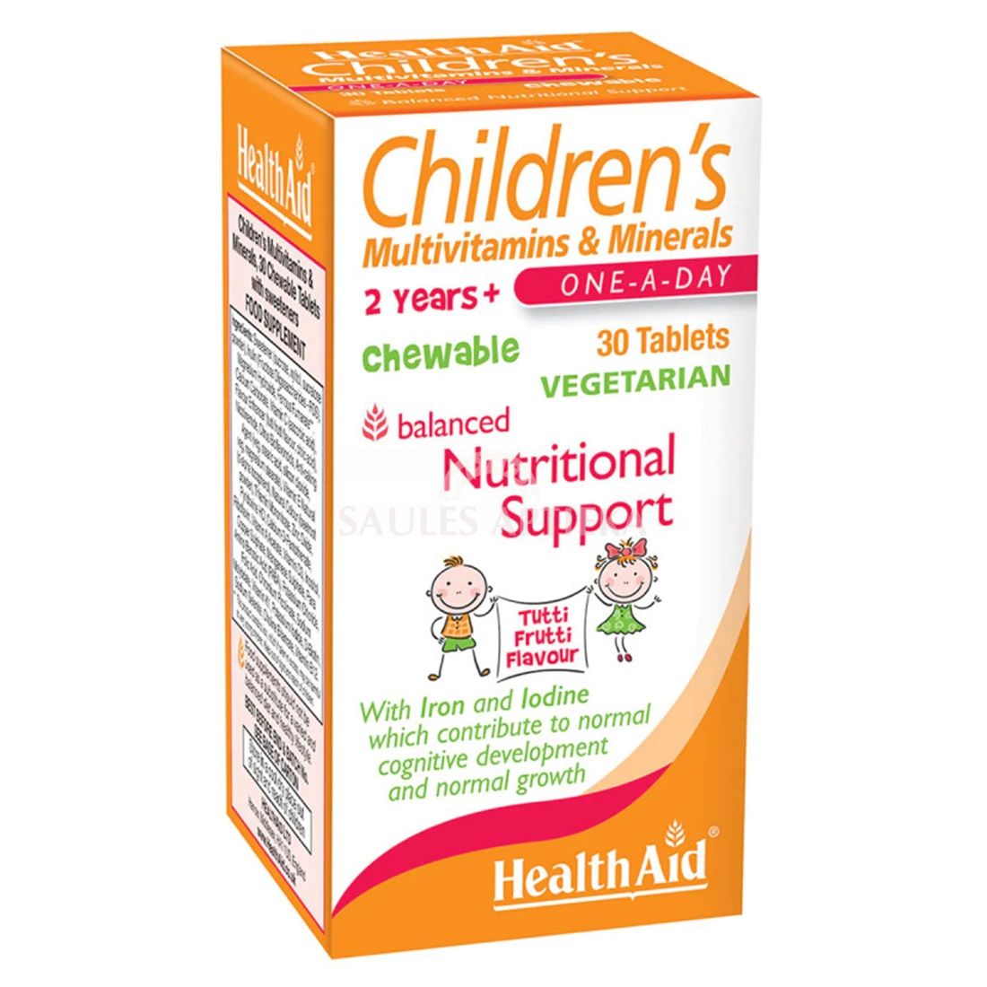 HealthAid Children’s MultiVitamin + Minerals Chewable Tablets N30