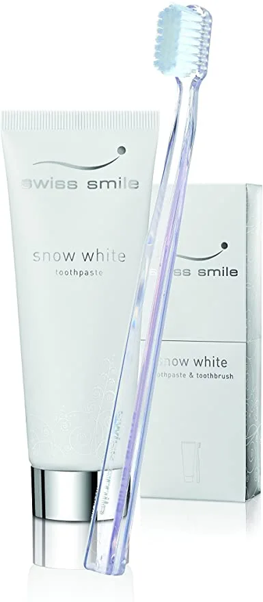 Swiss Smile Snow White Toothpaste + Toothbrush Set 75ml