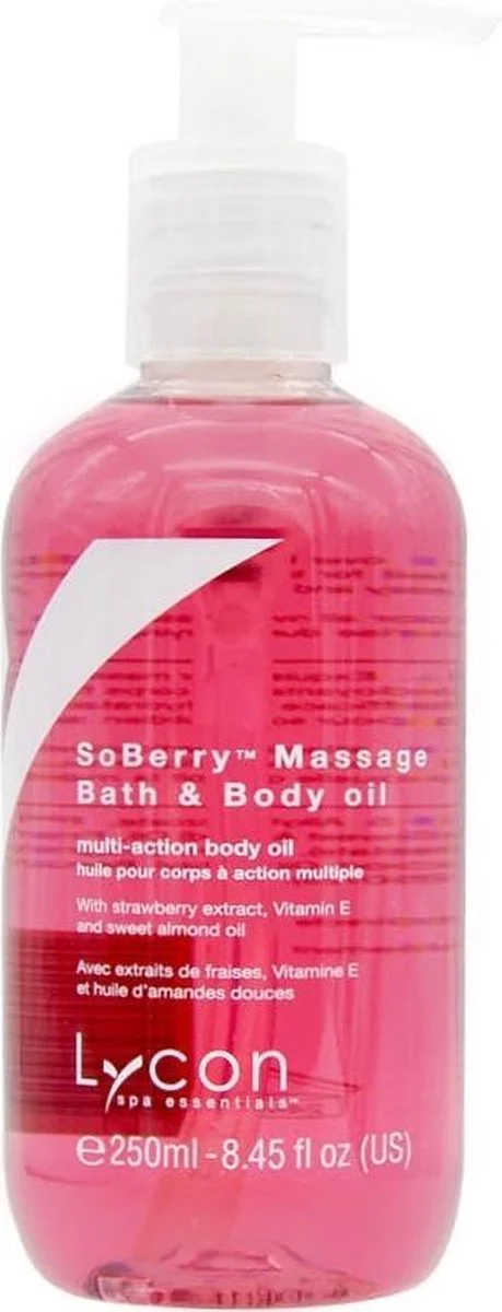 Lycon SoBerry Massage, Bath & Body Oil 250ml