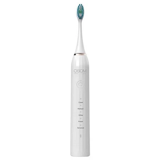 OSOM Rechargeable Electric Sonic Toothbrush, White OSOMORALM1WH