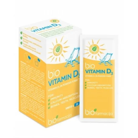 BIOfarmacija Bio Vitamin D3 Powder 1g*20pcs