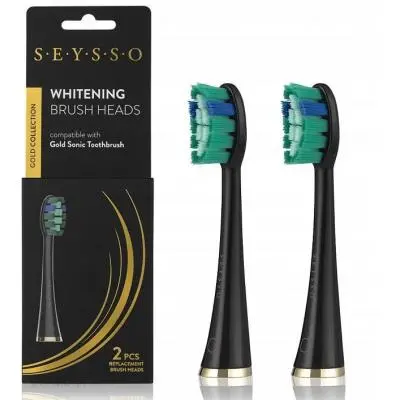 SEYSSO Gold Collection Whitening Brush Heads (Black) 2pcs