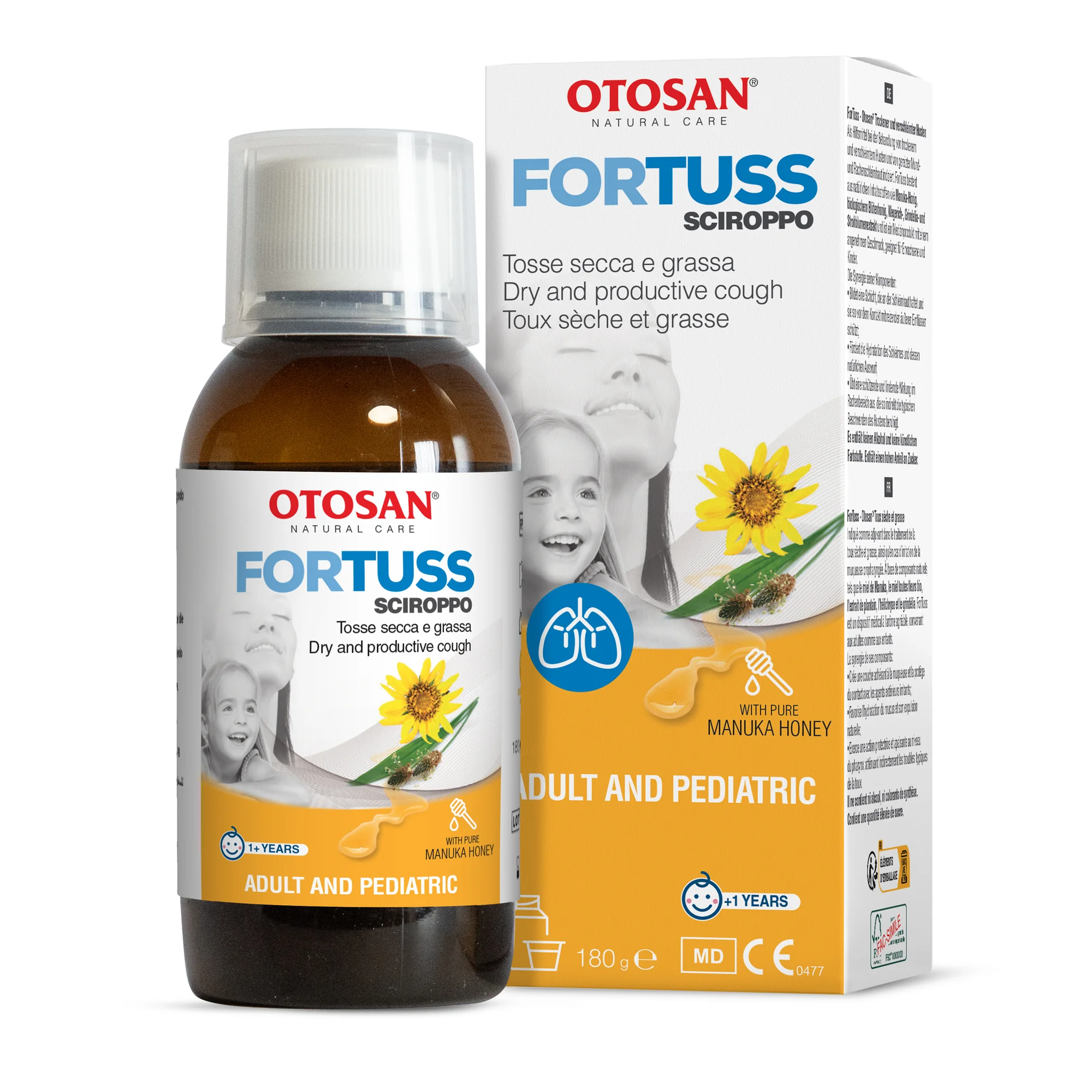 Otosan ForTuss Dry and Produktive Cough Manuka Honey 180g