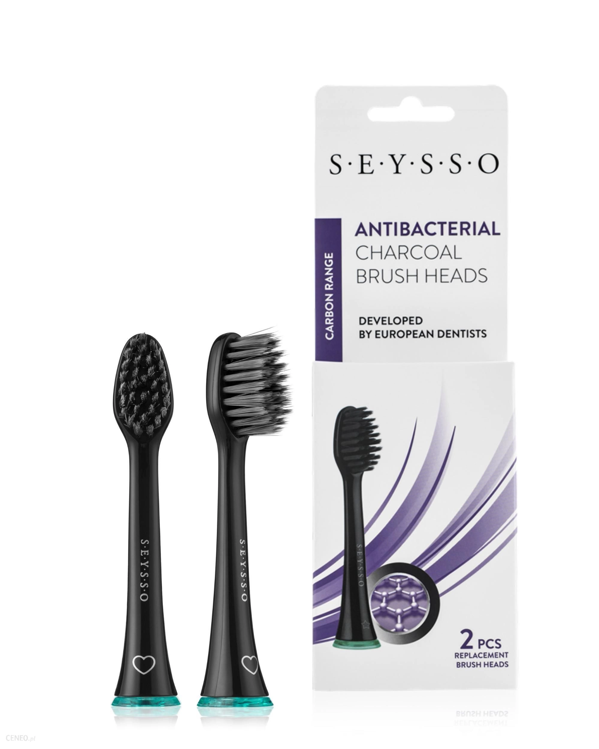 SEYSSO Carbon Range Antibacterial Charcoal Brush Heads 2pcs