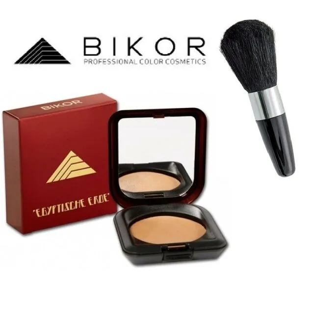 BIKOR Egyptische Erde Face Powder 14g + Brush Set