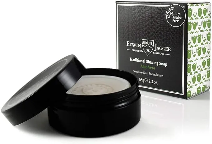 Edwin Jagger Traditional Shaving Soap  Aloe Vera  65g