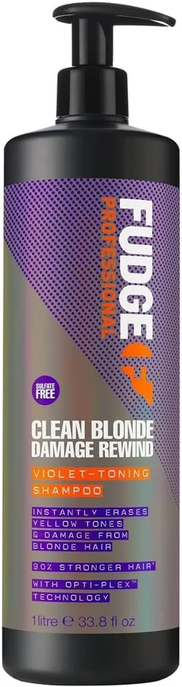 Fudge Clean Blonde Damage Rewind Violet-Toning Shampoo 1000ml