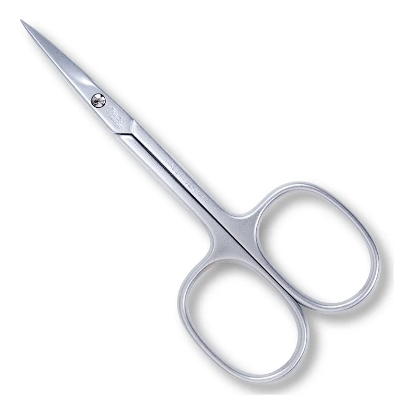 Credo Cuticle Scissors, Curved, Matte, Chrome