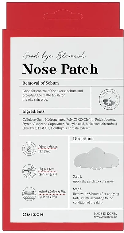 Mizon Good Bye Blemish Nose Patch 10psc