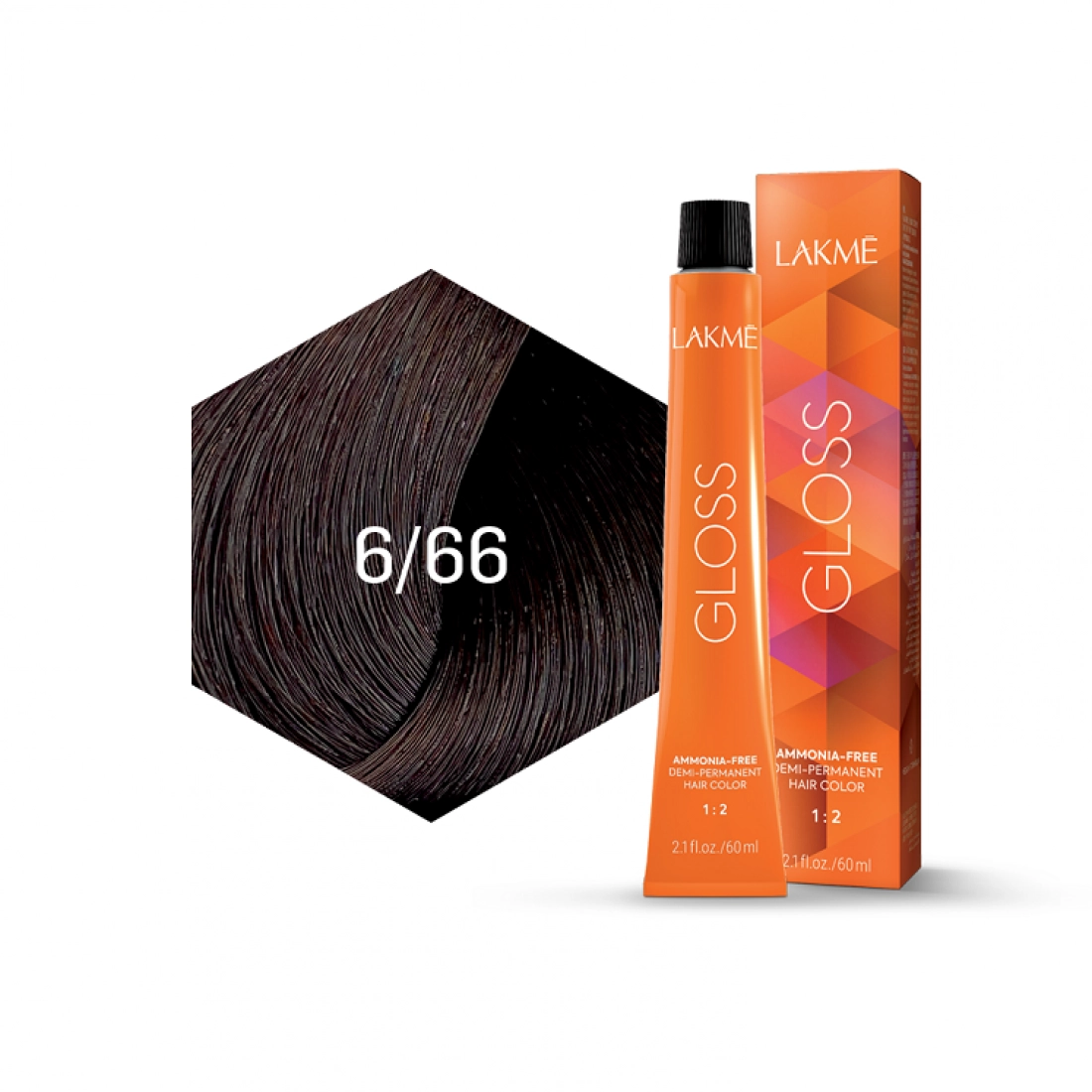 Lakme Gloss Demi-Permanent Hair Color 6/66 60ml