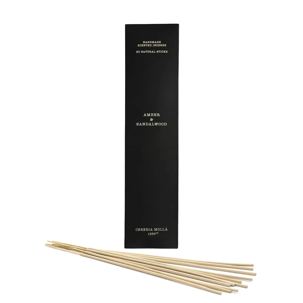 Cereria Molla 1899 Incense Amber & Sandalwood 20pc