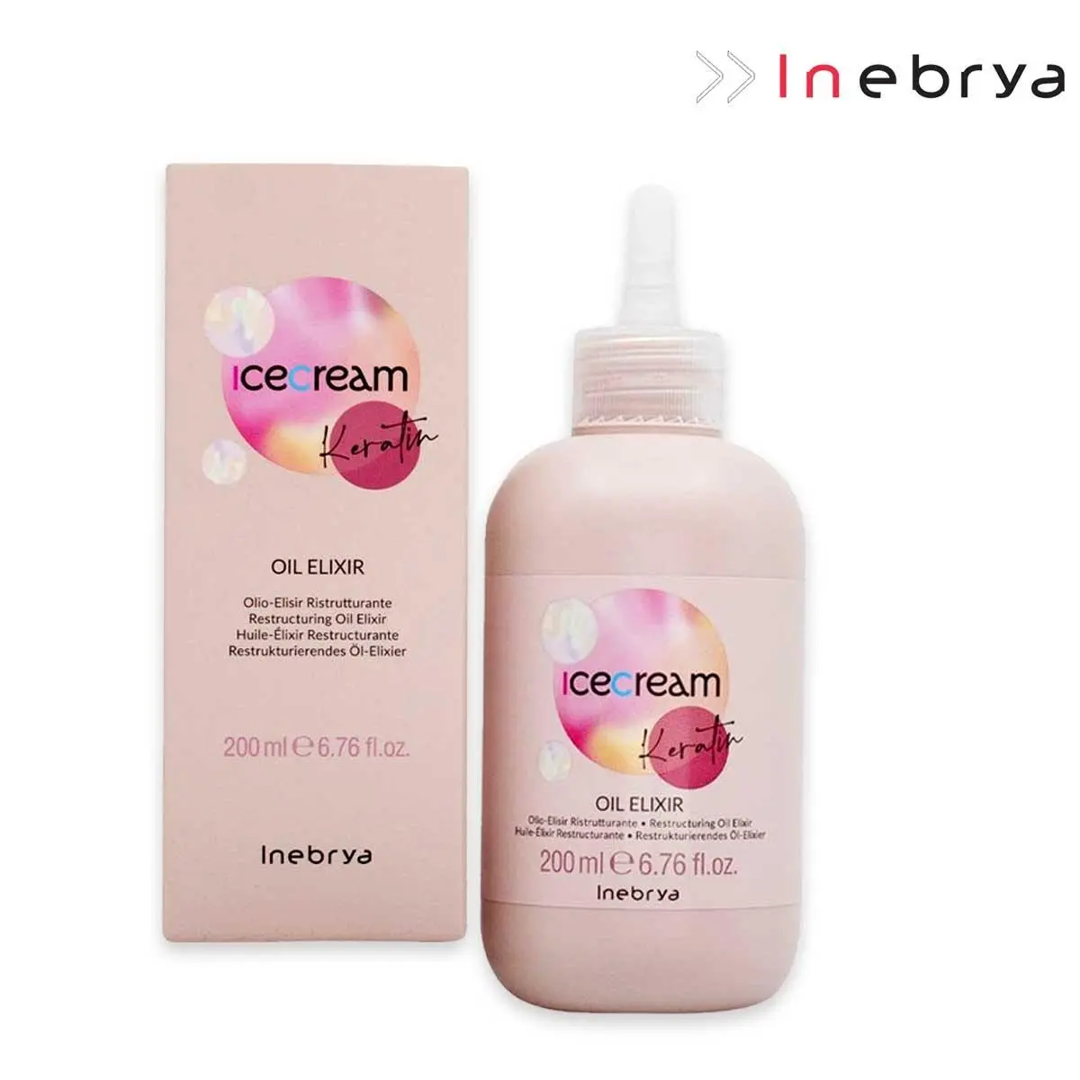 Inebrya Ice Cream Keratin Oil Elixir Cheratina 200ml