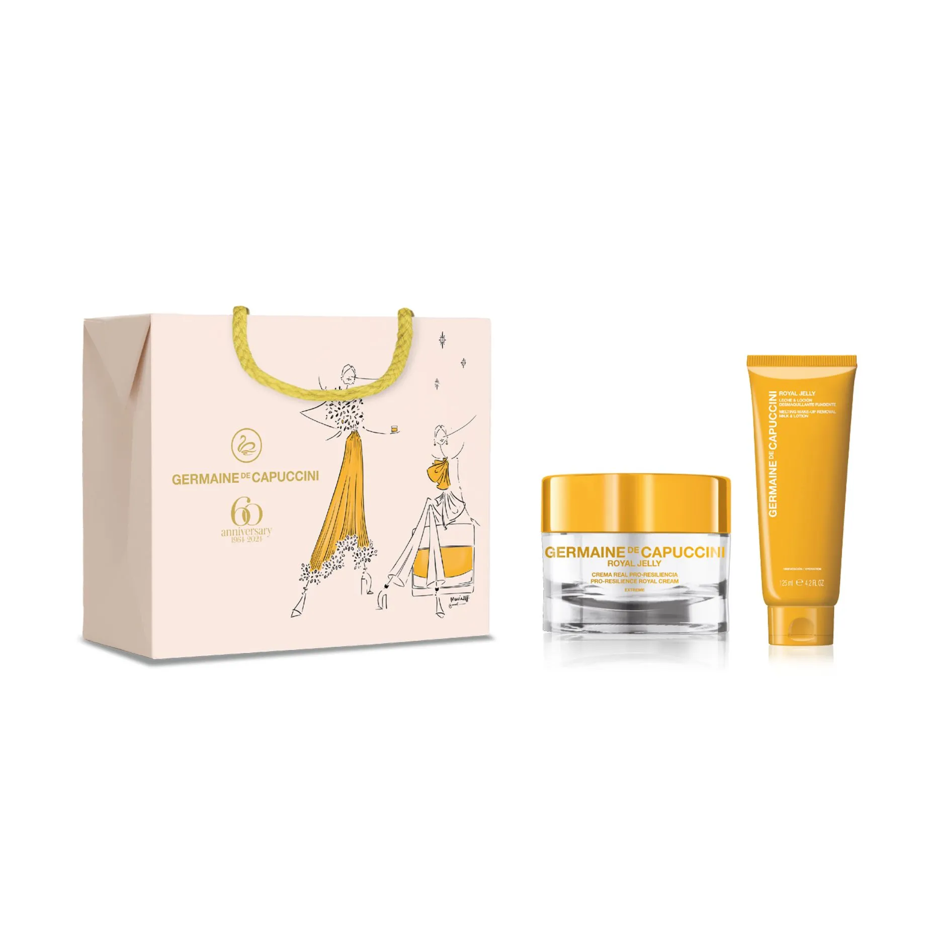 Germaine De Capuccini Gift Set Royal Jelly Melting Makeup Remover Milk And Lotion + Royal Jelly Crea