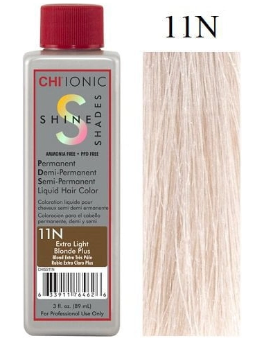 CHI Ionic Shine Shades Liquid Hair Color 11N Extra Light Blonde Plus 89ml