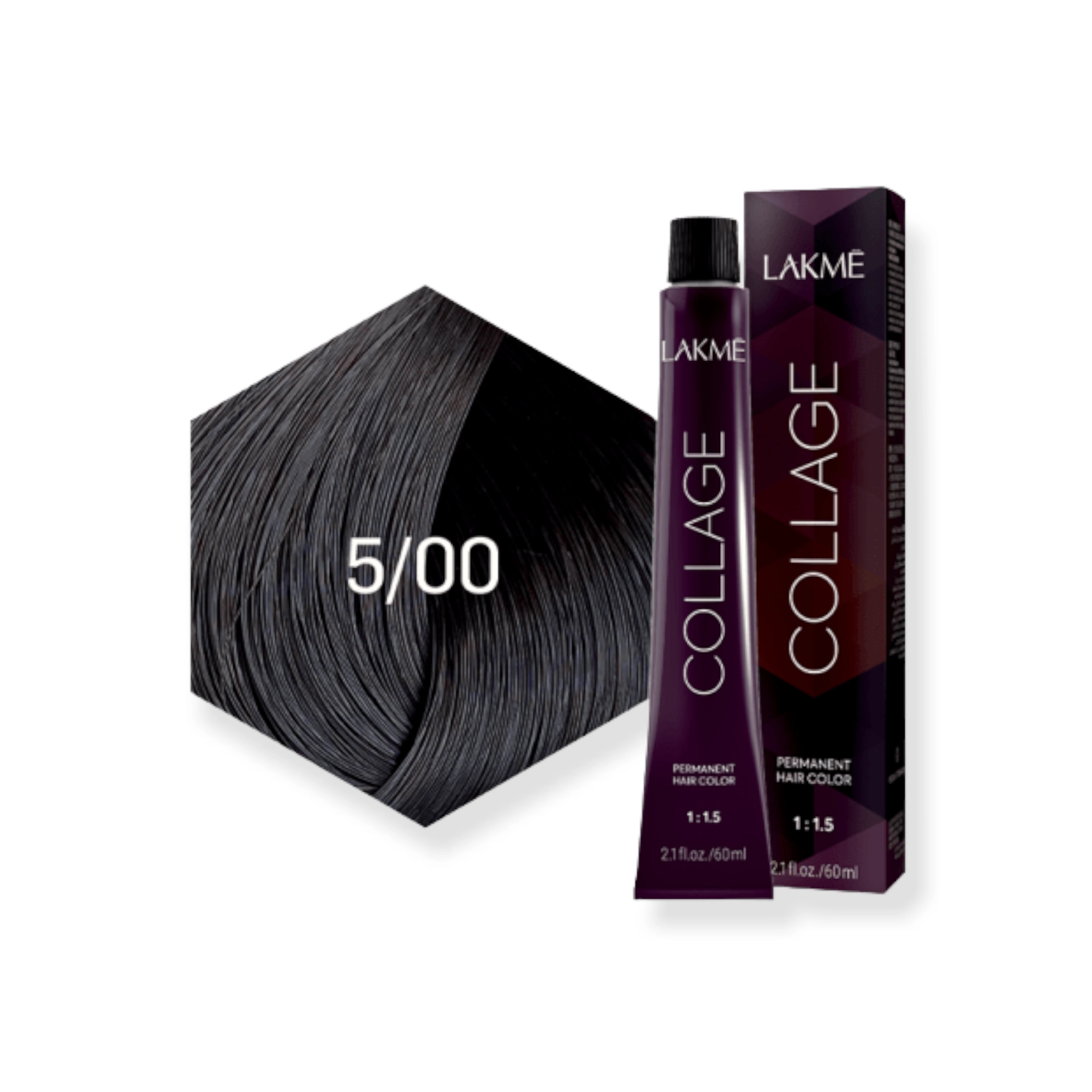 Lakme Collage Clair Permanent Hair Color Light Brown 5/00 60ml