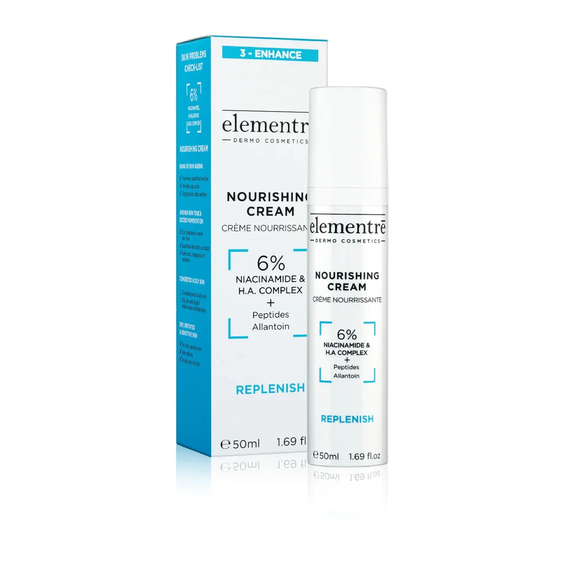 Elementre Dermo Cosmetics 6% Niacinamide & Hyaluronic Acid Complex – Nourishing Cream 50ml