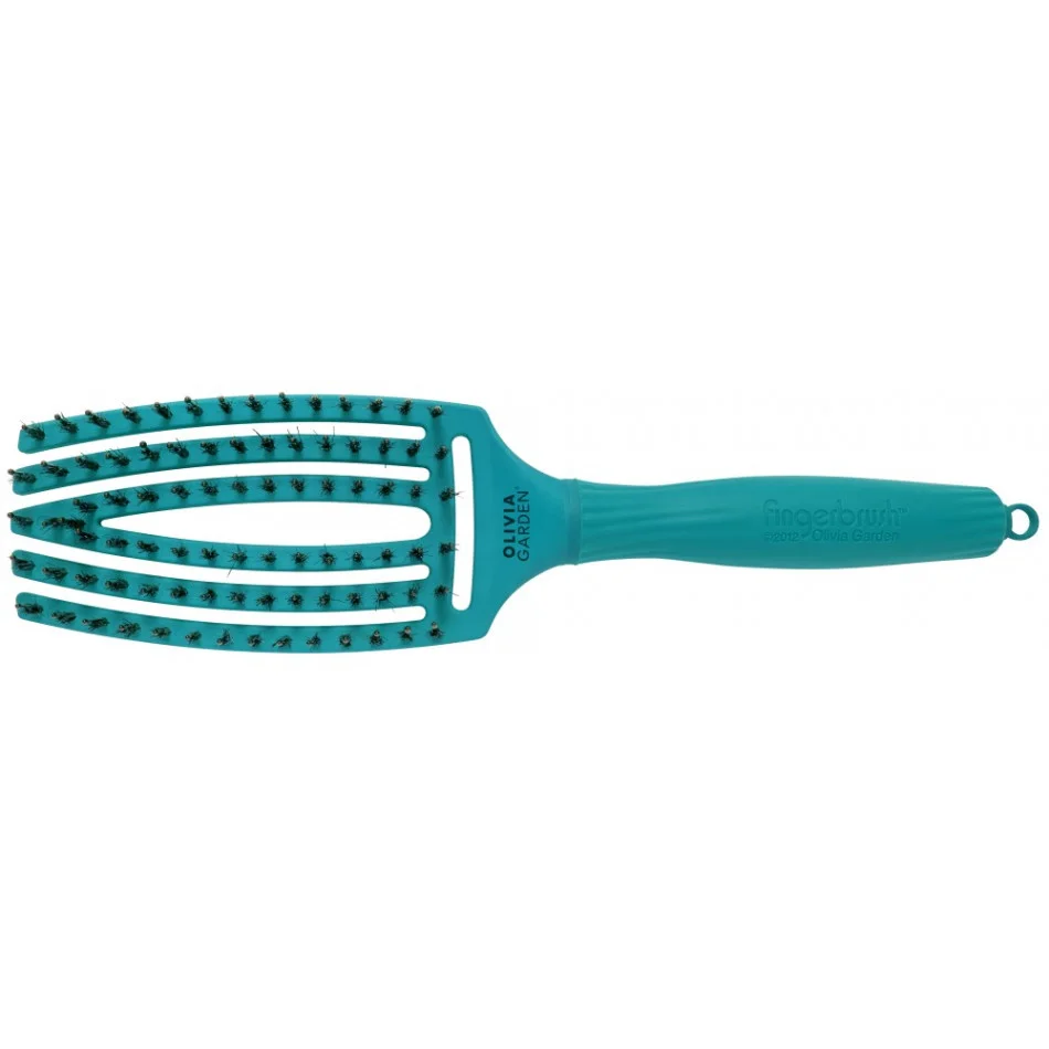 Olivia Garden Fingerbrush Combo On The Road Again Blue Lagoon hairbrush