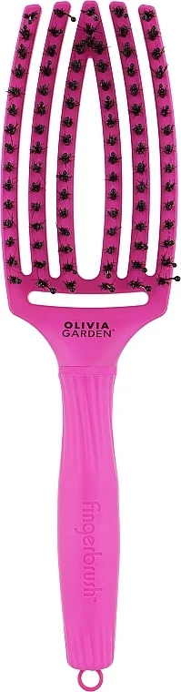 Olivia Garden Fingerbrush Combo Neon Purple hairbrush