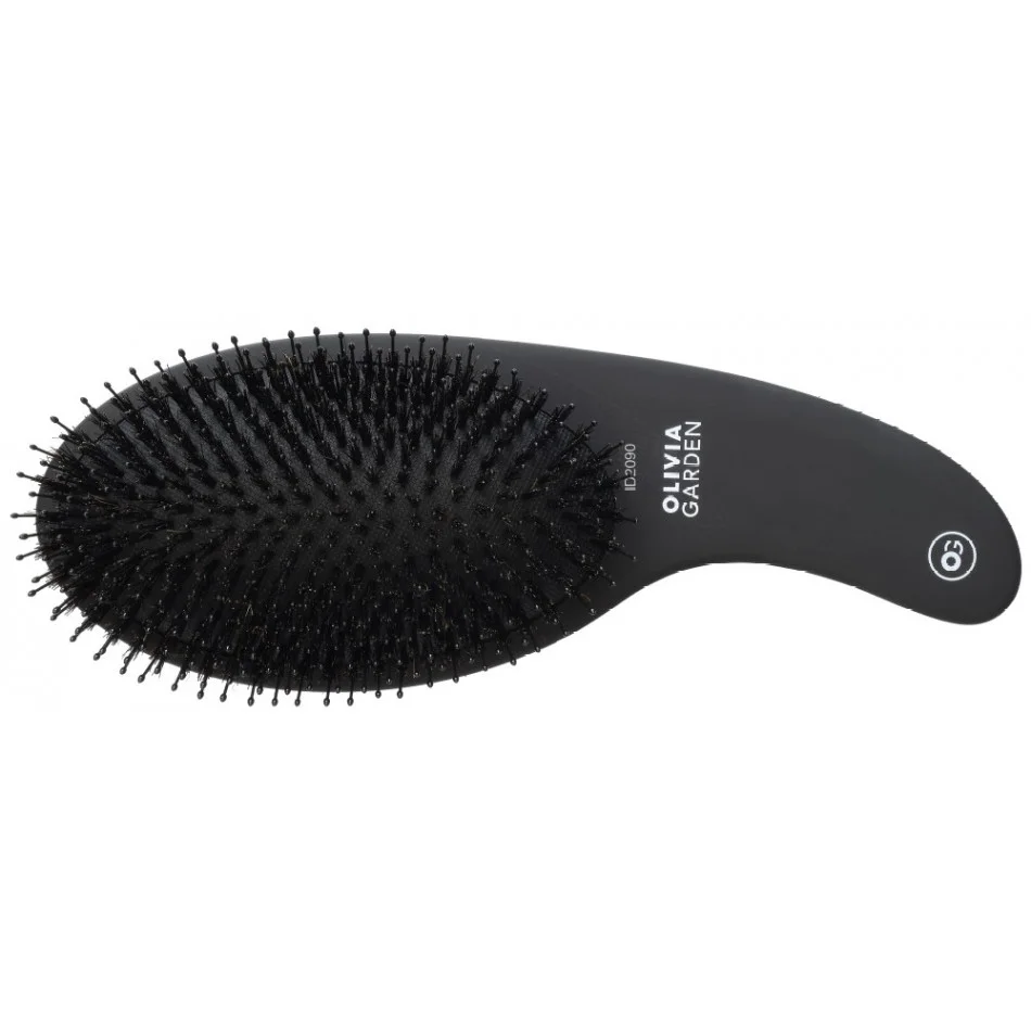 Olivia Garden Expert Care Curve Combo Matt Black hairbrush