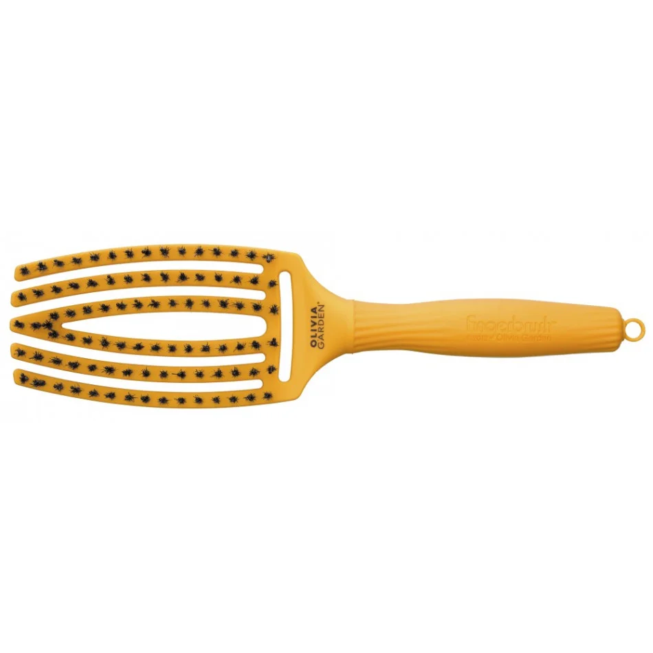 Olivia Garden Fingerbrush Combo On The Road Again Yellow Sunshine hairbrush