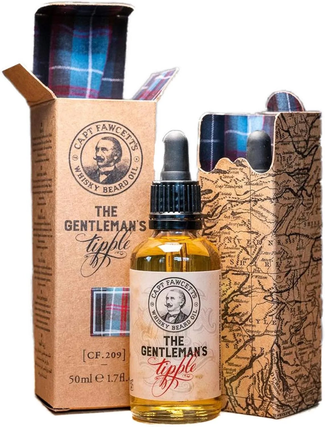 Captain Fawcetts Beard Oil Whisky The Gentlemans Tipple 50ml