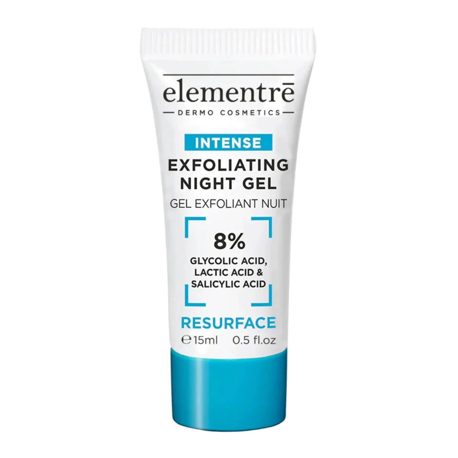 Elementre Dermo Cosmetics 8% Glycolic, Lactic & Salicylic Acids Intense Exfoliating Gel 15ml