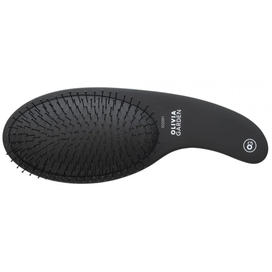 Olivia Garden Expert Care Curve Nylon Matt Black hairbrush