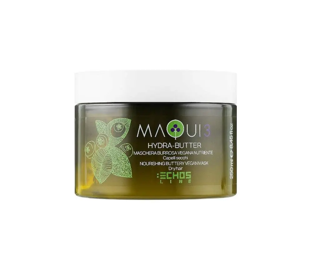 EchosLine Maqui 3 Hydra-Butter Nourishing Buttery Vegan Mask Dry Hair 250ml