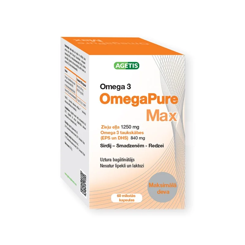 Agetis OmegaPure Max 1250mg Capsules, N60