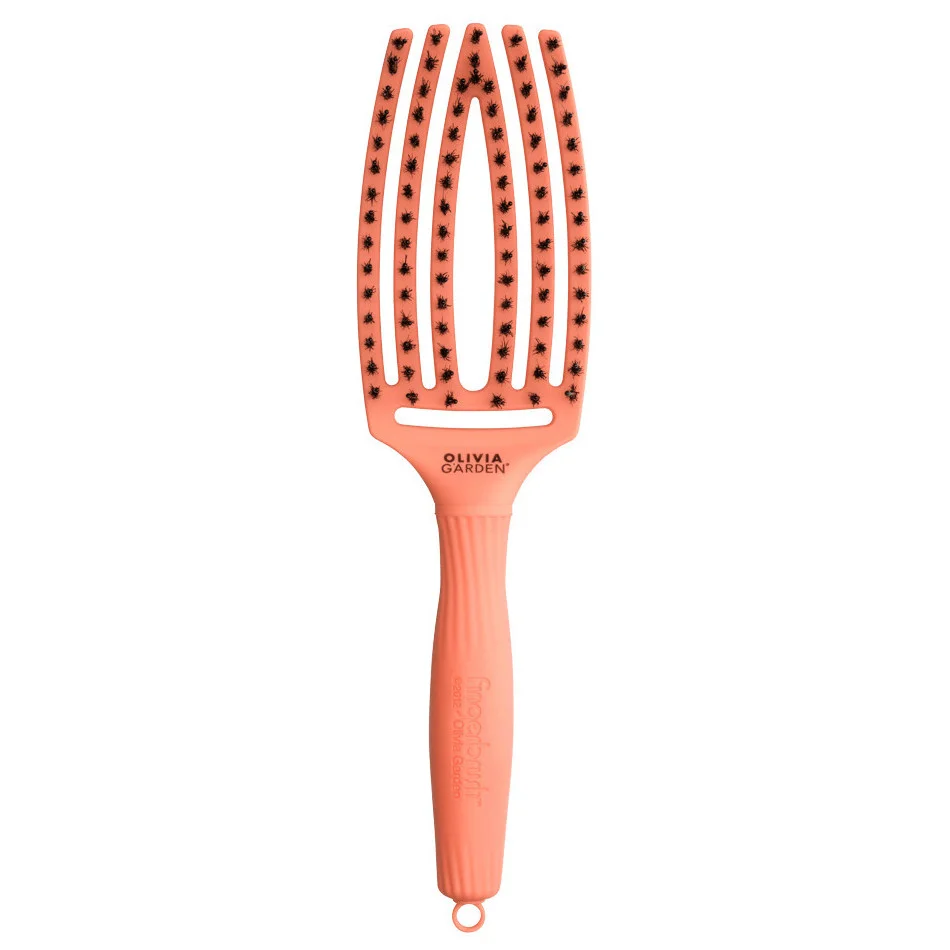 Olivia Garden Fingerbrush Combo Medium Coral hairbrush