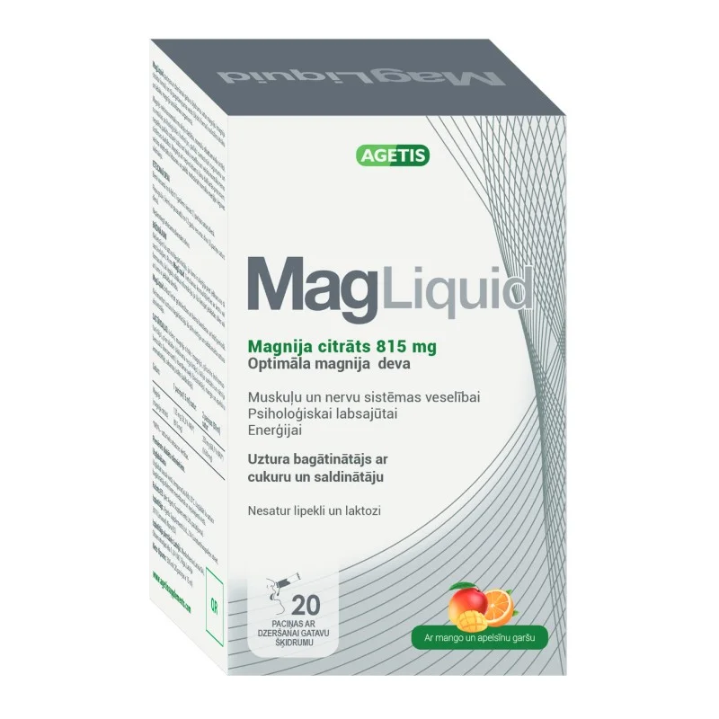 Agetis Magliquid Magnesium Citrate 815mg Liquid 20x15ml