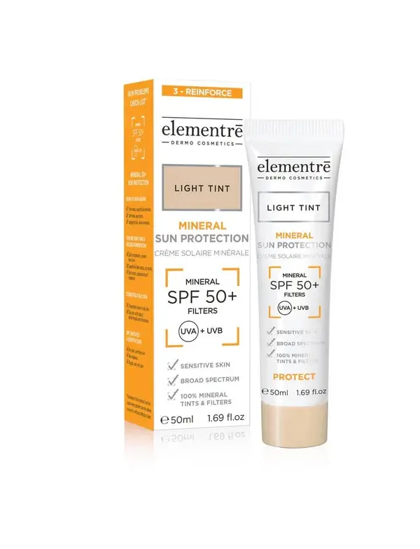 Elementre Dermo Cosmetics SPF 50+ Mineral Sun Protection Cream – Light Tint 50ml