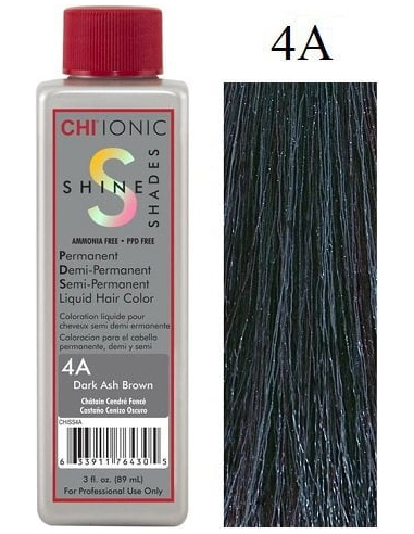 CHI Ionic Shine Shades Liquid Hair Color 4A Dark Ash Brown 89ml