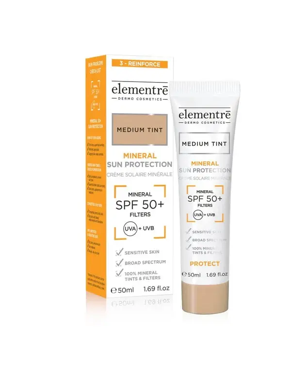 Elementre Dermo Cosmetics SPF 50+ Mineral Protection Sun Protection – Medium Tint 50ml