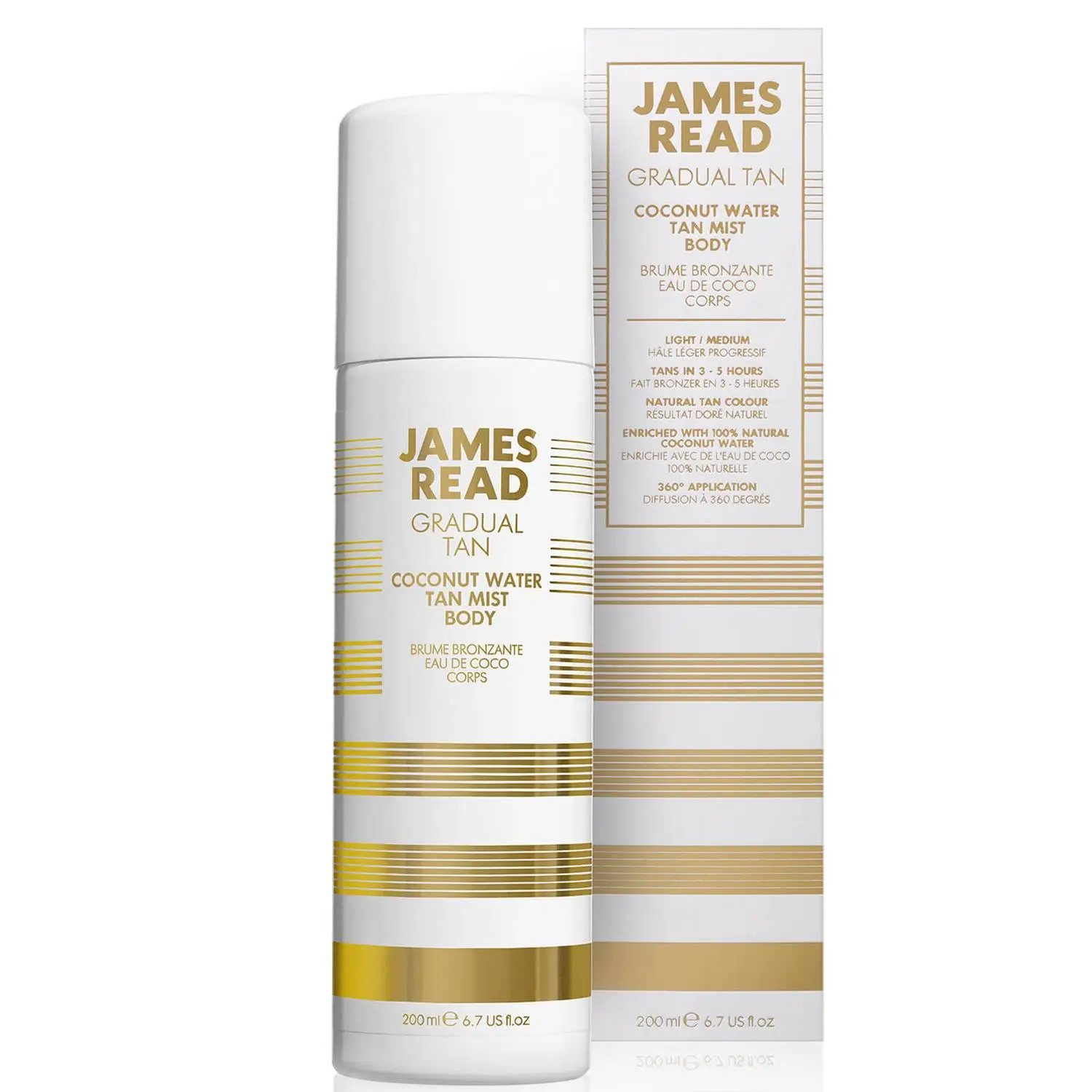 James Read Gradual Tan kookosvee päevituspihusti kehale 200ml