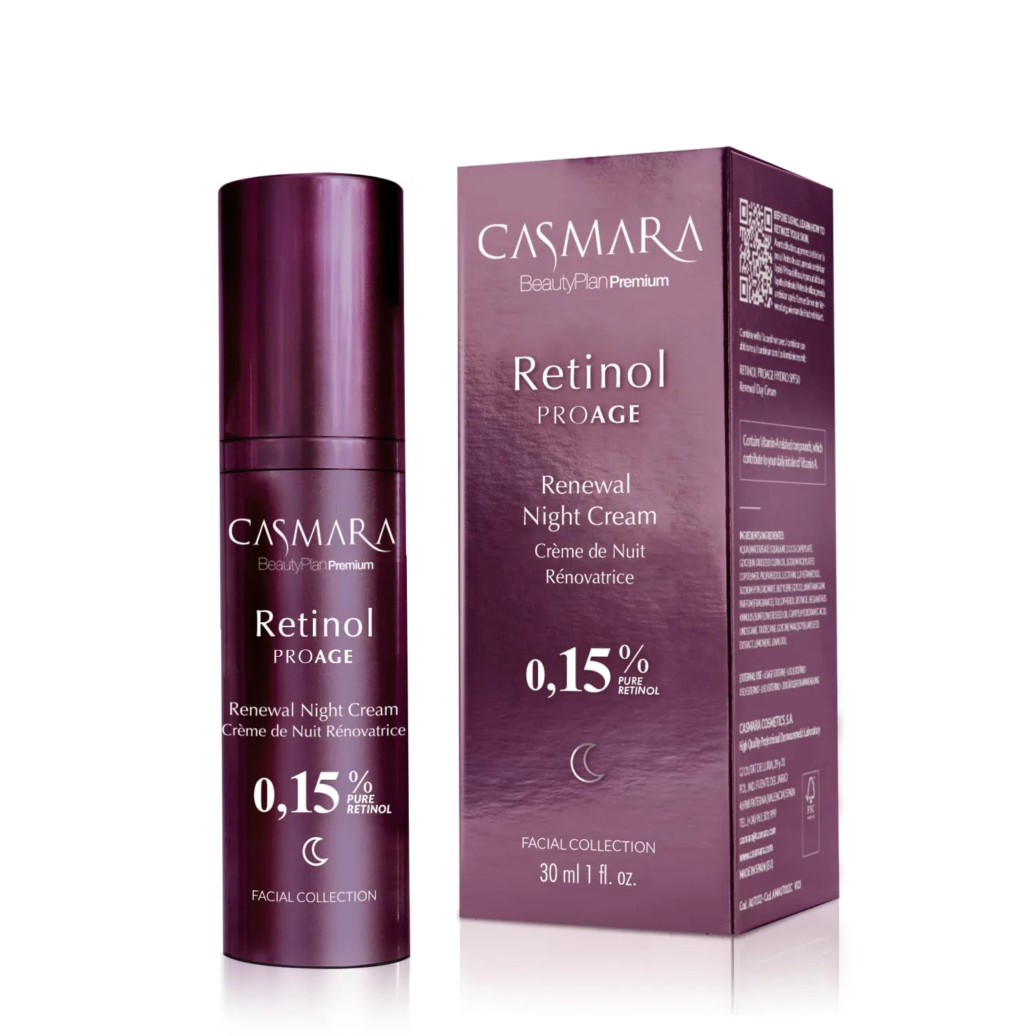 Casmara Beauty Plan Retinol Renewal Night Cream With 0,15%Pure Retinol 30 ml