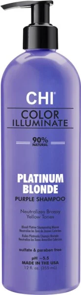 CHI Color Illuminate Platinum Blonde Purple Shampoo 355ml