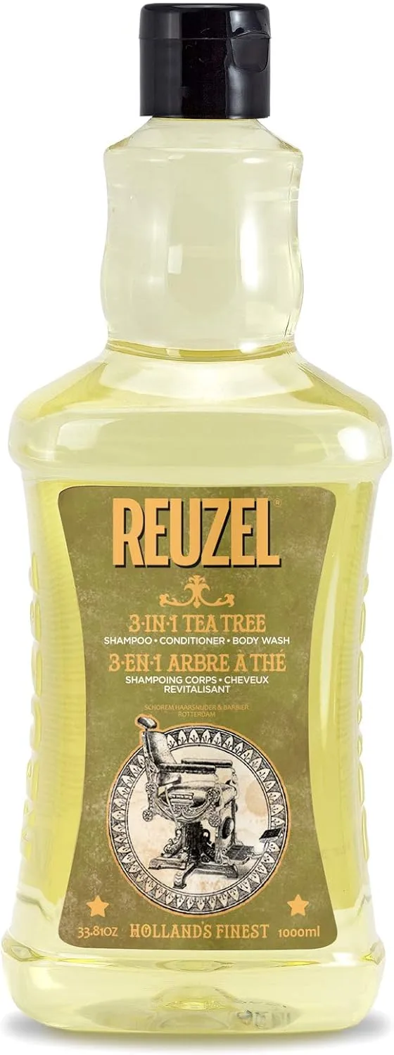 Reuzel 3in1 Tea Tree Shampoo & Conditionier & Bodu Wash 1000ml