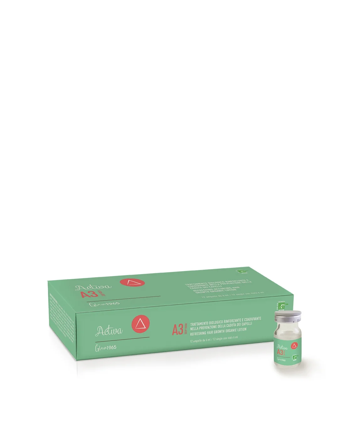 Glam A3 Refreshing Activating Hair Growth Organic Lotion 12x6ml