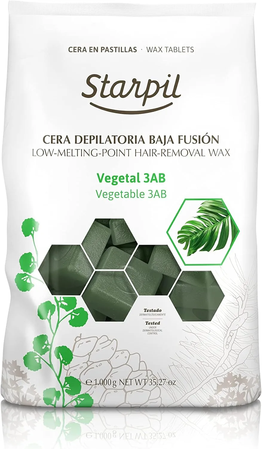 Starpil Stripless Green Hard Wax Tablets 3AB 1kg