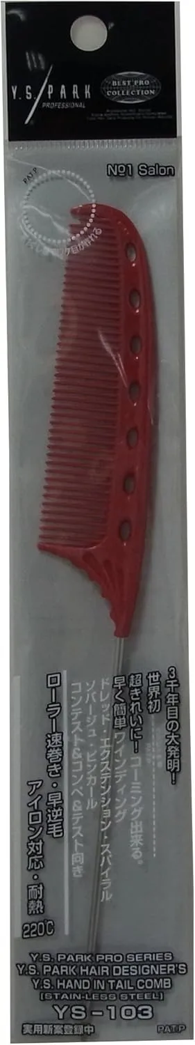 Y.S. Park ini Tail Comb YS-103 Red