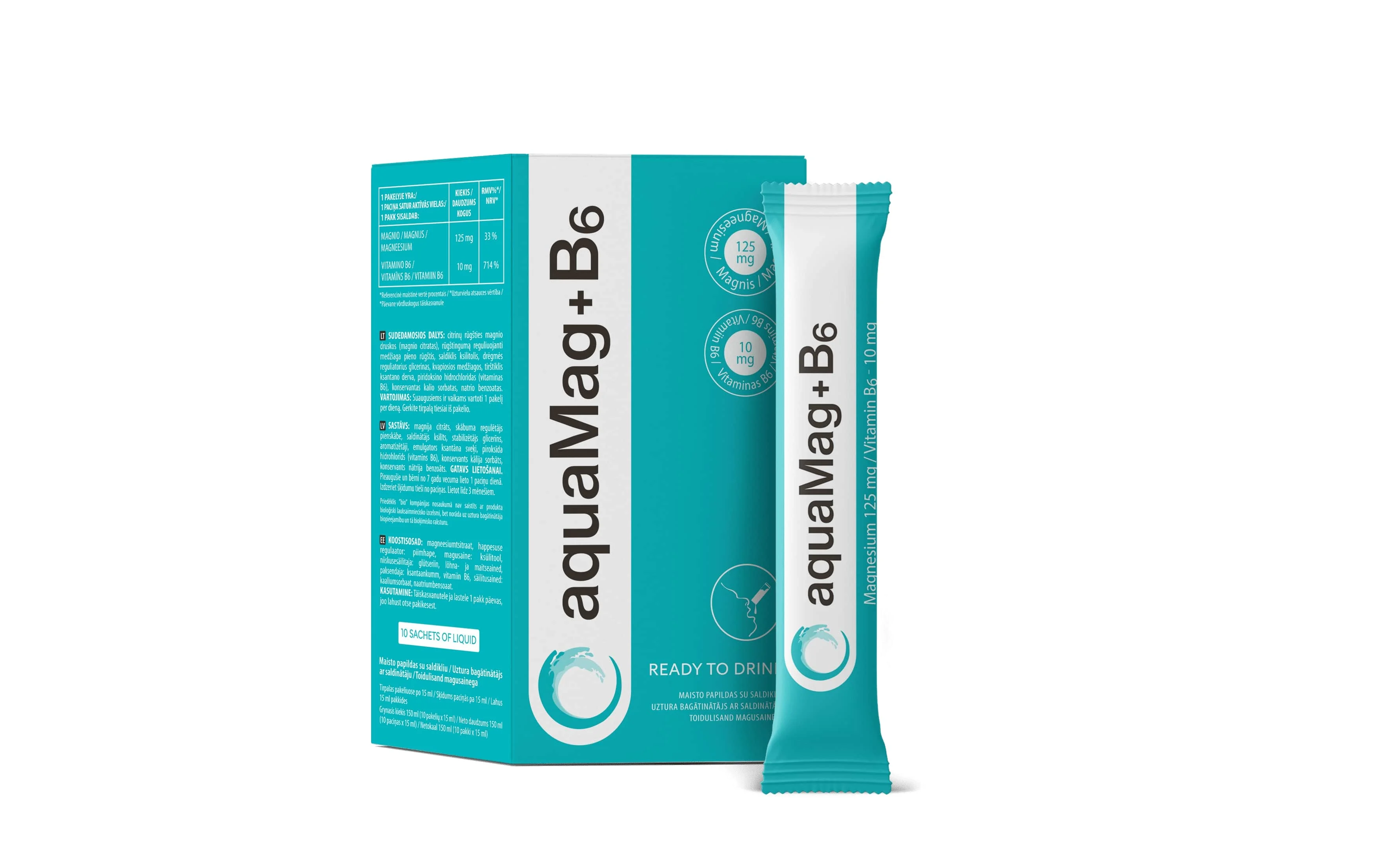 BIOfarmacija aquaMag+B6 Ready To Drink