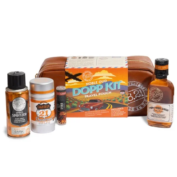 Man Made 18.21 Mens Hair And Body Care Set Dopp Kit Noble Oud