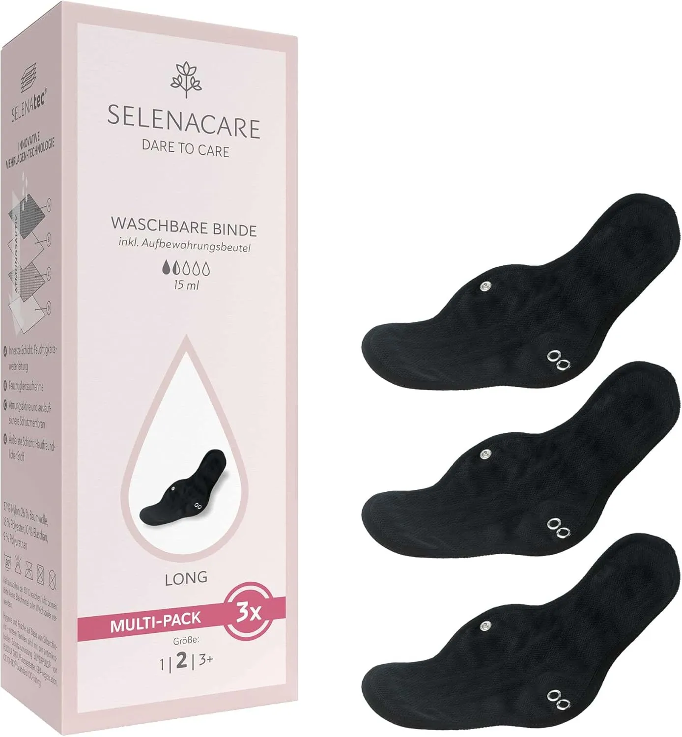 Selenacare Washable Pads black 2