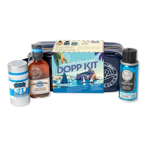 Man Made 18.21 Mens Hair And Body Care Set Dopp Kit Absolute Mahogany